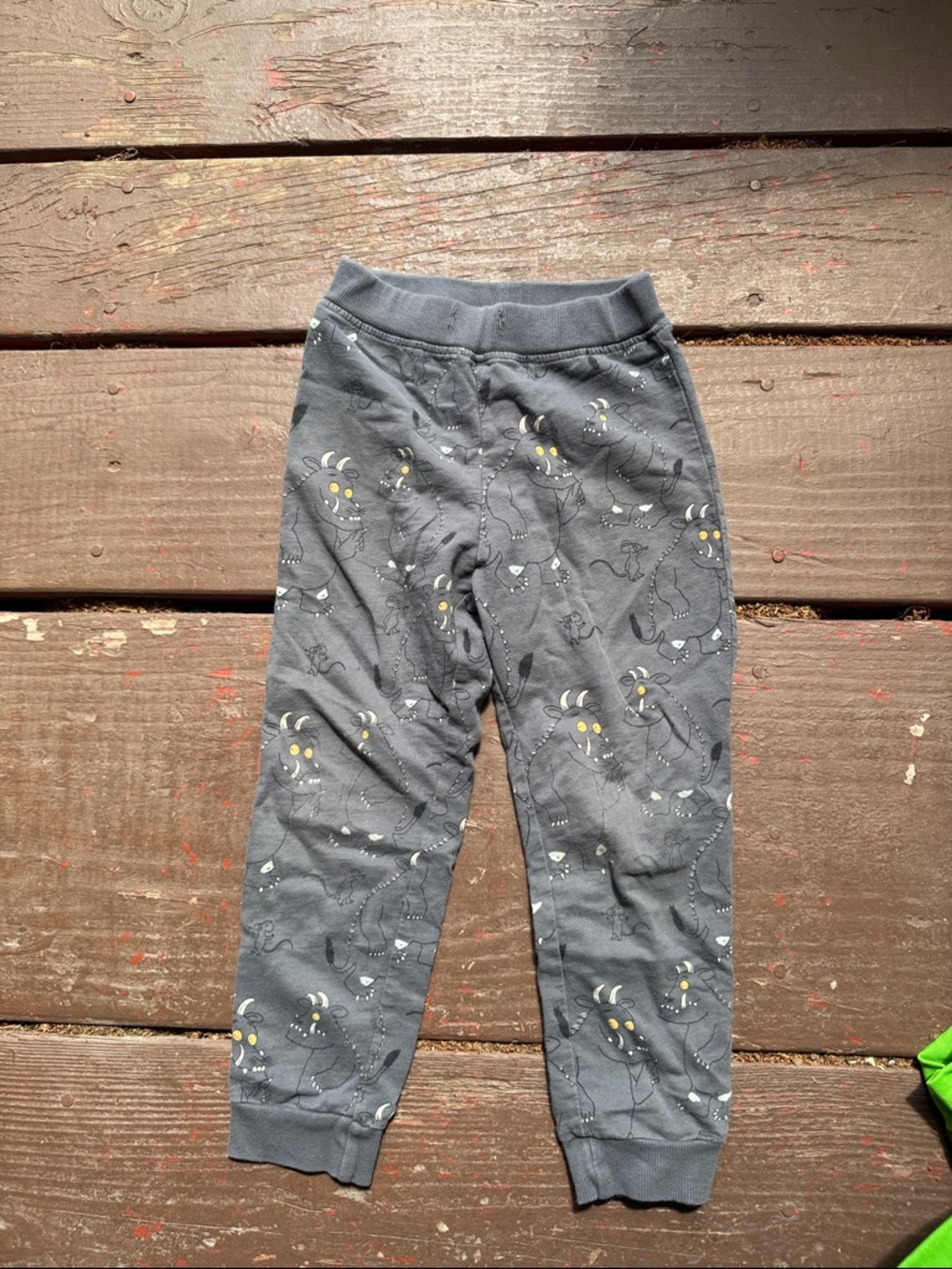 Kids Gray Dragon Print Jogger Pants